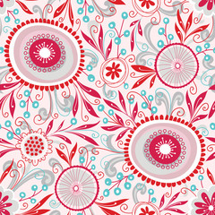 Poster - Seamless floral pattern