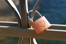 Love Lock Engraved With A Heart