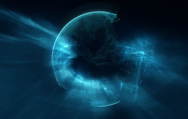 Poster - earth futuristic technology abstract background