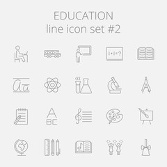 Wall Mural - Education icon set.