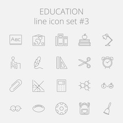 Sticker - Education icon set.