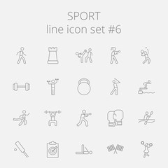 Poster - Sport icon set.