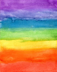 Abstract striped rainbow watercolor background