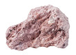 Tuff (ash-tuff) mineral stone isolated on white