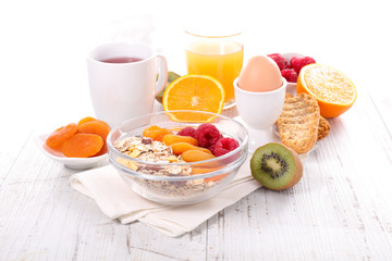 Poster - healthy breakfast,diet and health concept