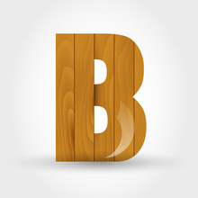Wood Letter B