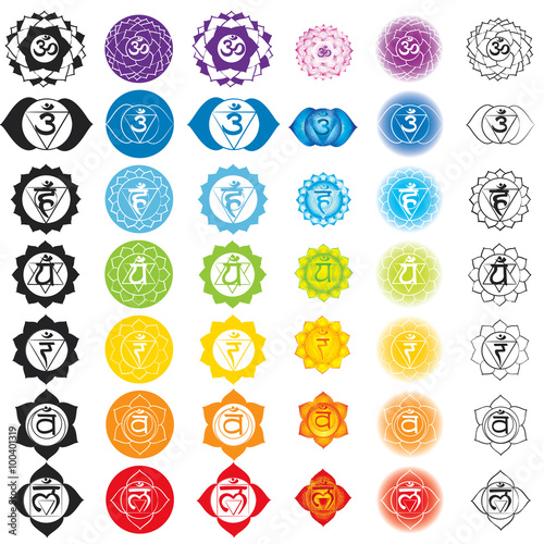Foto  Chakras icons
