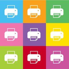 Poster - Inkjet printer icon for web and mobile