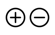 Plus And Minus Or Add And Subtract Line Art Icon For Apps And Websites.