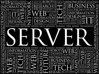 Poster - Server word cloud concept