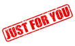 Just for you red stamp text