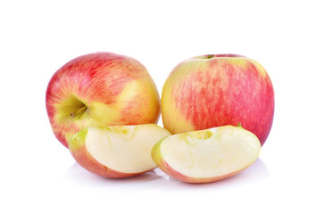 Ripe apple  on white background