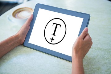 Poster - Composite image of t plus circle