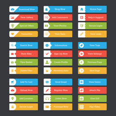 web button pack with icons