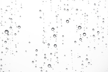 Water drops on glass