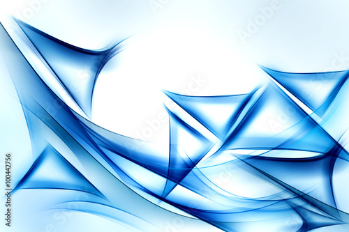 Naklejka dekoracyjna Awesome Abstract Blue Triangle Wave Design