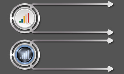 Leinwandbilder - Silver abstract boxes for your text and diagram
