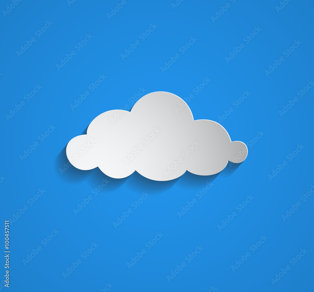white cloud with shadow on blue sky background.vector eps Ai 10 ...