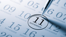 November 11 Written On A Calendar To Remind You An Important App