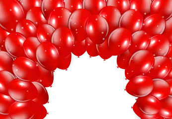 Canvas Print - Glossy Balloons Background Vector Illustration
