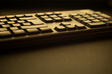 Computer keyboard background. Shallow DOF.