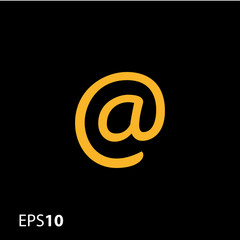 Poster - Email sign vector icon for web and mobile