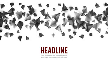 Poster - Wireframe polygonal background. 