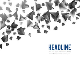 Poster - Wireframe polygonal background. 