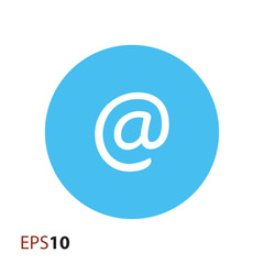 Poster - Email sign vector icon for web and mobile