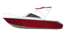 Red Motorboat Side