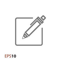 Poster - Paper and pen vector icon for web and mobile