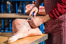 Preparing A Pork Leg