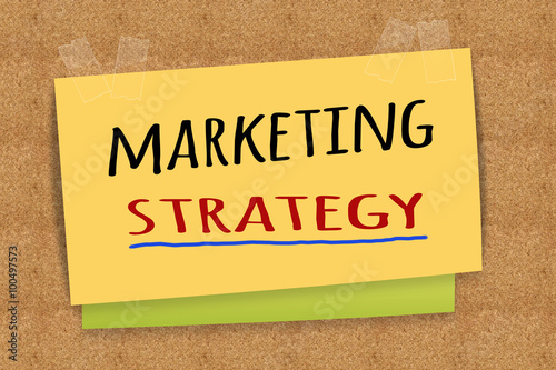 Marketing Strategy On Sticky Note This Stock Ilration And Marketing Strategy On Sticky Note