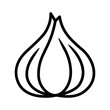 Garlic bulb / allium sativum line art icon for food apps and websites