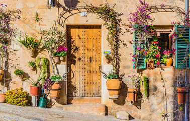 Wall Mural - Beautiful view of a old mediterranean house