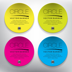 Wall Mural - Abstract vector paper round notes set. Colorful on the white panel. Vector illustration. Eps10.