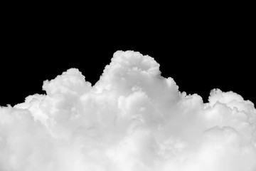 Wall Mural - white cloud with black background