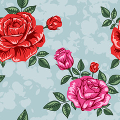 Wall Mural - Flowers roses pattern