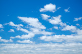 Fototapeta Na sufit - Abstract White clouds on a blue sky background