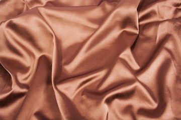Background of chocolote brown folded silk 