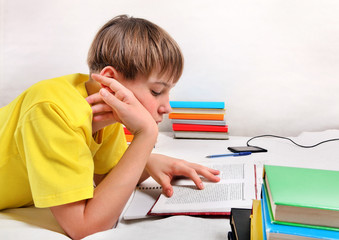 Wall Mural - Kid doing Homework