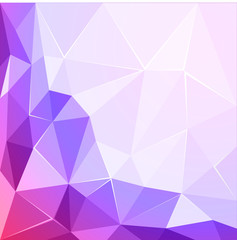 Canvas Print - Abstract polygonal geometric faset shiny pink and violet background wallpaper illustration