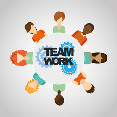 Wall Mural - teamwork concept design 