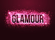 Glamour pink background with glitters. Shining fashion blur bokeh background for beauty design.