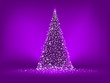 Abstract purple christmas tree on purple. EPS 8