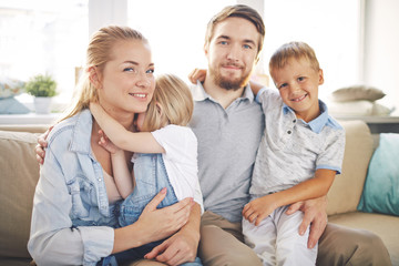 Wall Mural - Family at home