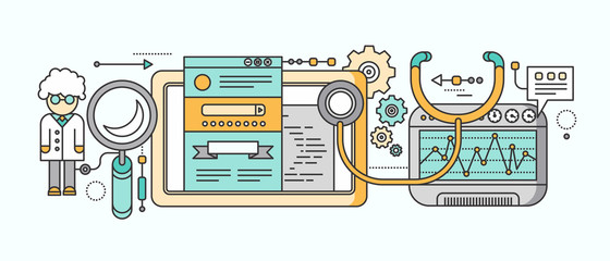 Poster - Analytics Statistics SEO. Video Marketing Concept