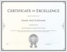 Certificate Template In Vector For Achievement Graduation Comple