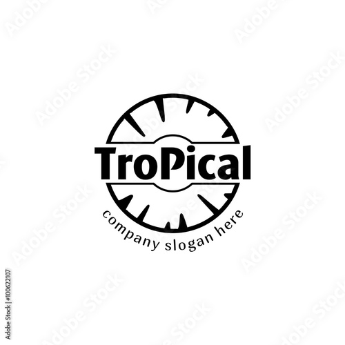 Vector Of Round Sign A Pineapple Logo Business Icon For The