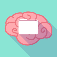 Poster - Long shadow brain with a folder